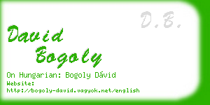 david bogoly business card
